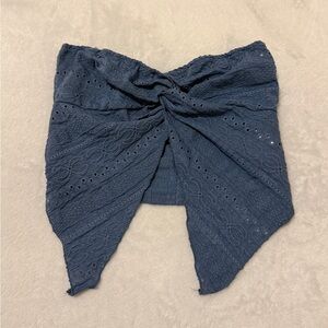 Elegant Blue Lace Women's Tube Top